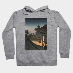 Evening at Miidera Temple by Tsuchiya Koitsu Hoodie